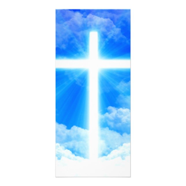 Cross of Light Jesus Christ Customisable Christian Rack Card (Front)