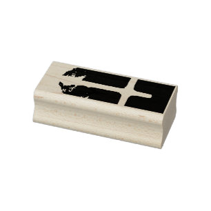 Cross of Light Jesus Christ Customisable Christian Rubber Stamp