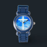 Cross of Light Jesus Christ Customisable Christian Watch<br><div class="desc">Cross of Light Jesus Christ Customisable Christian Design The Cross of Light, symbolising the Love and Grace of Jesus Christ, God the Father, and the Holy Spirit. Celebrate and remember the Love of the Lord with this fully customisable item - add your own colours, Bible quotes, or other Christian messages....</div>