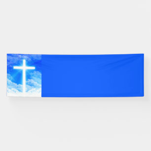 Cross of Light Jesus Christ Customizable Christian Banner