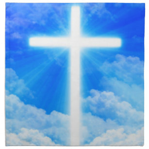 Cross of Light Jesus Christ Customizable Christian Napkin