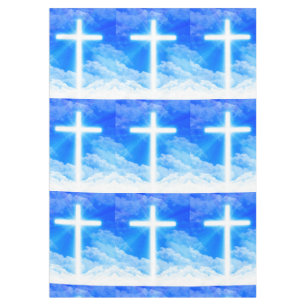 Cross of Light Jesus Christ Customizable Christian Tablecloth