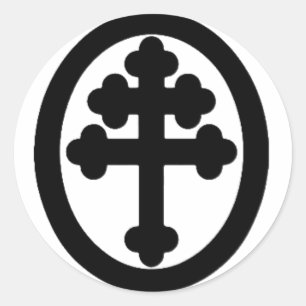 Cross of Lorraine Classic Round Sticker