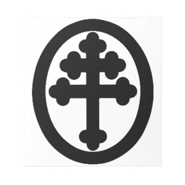 Cross of Lorraine Notepad (Front)