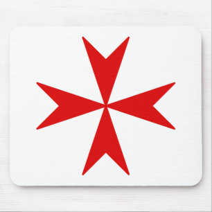 Cross Of Malta (red) Mouse Pad