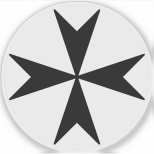 Cross Of Malta v2 (black on white)