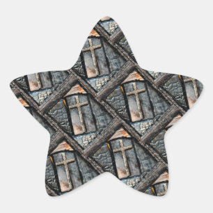 Cross of Protection Star Sticker
