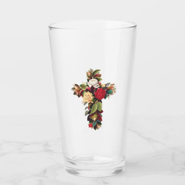 Cross of Roses Glass (Front)