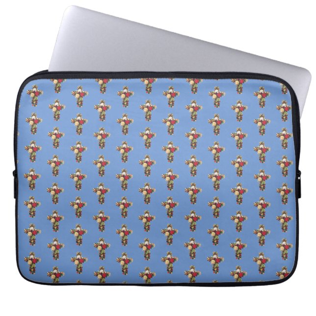 Cross of Roses Laptop Sleeve (Front)