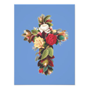 Cross of Roses Photo Print