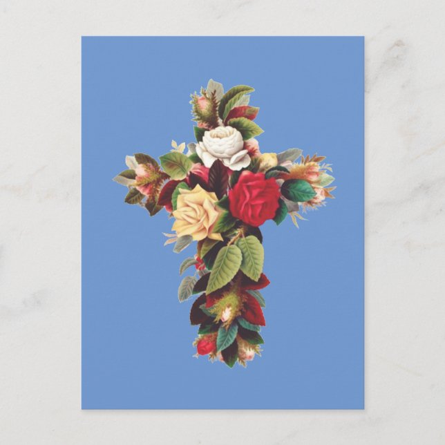 Cross of Roses Postcard (Front)