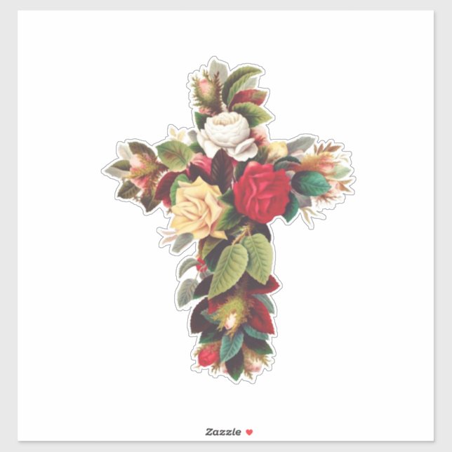 Cross of Roses The Rosicrucian Rose Cross Symbol (Sheet)