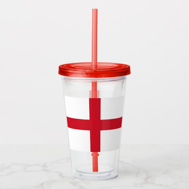 Cross of St George ~ Flag of England Acrylic Tumbler (Front)