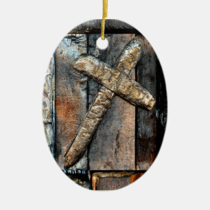 Cross of Strength Ceramic Tree Decoration
