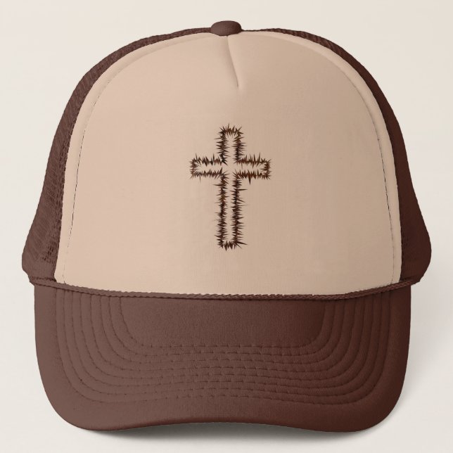 Cross of thorns trucker hat (Front)