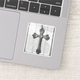 Cross on Bible Vinyl