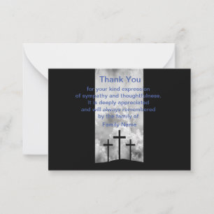 Cross On Cloud Thank You Cards