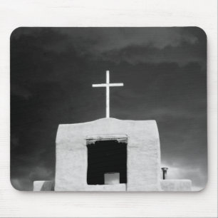 Cross on oldest church, San Miguel, Santa Fe, Mouse Pad