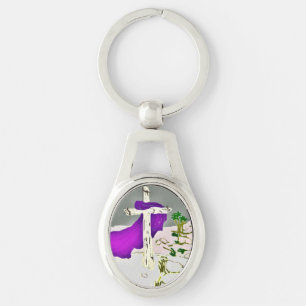 Cross On The Hill-II Key Ring