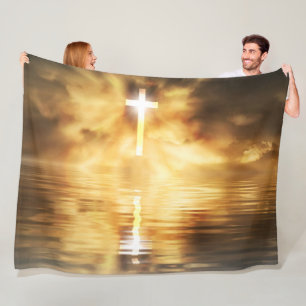 CROSS on the WATER Fleece Blanket