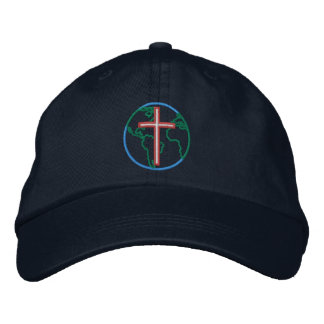 Cross over World Embroidered Hat