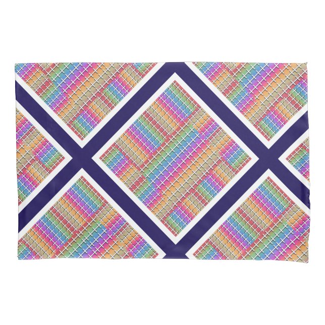 Cross Patchwork Pair  Pillowcase (Front-Left)