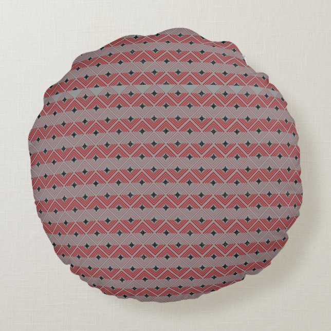 Cross Pendant pattern Round Cushion (Back)