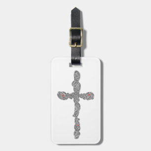 Cross - Pierced Luggage Tag