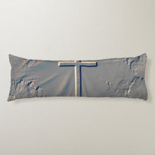 CROSS POPPING OUT FROM ROCK BODY CUSHION