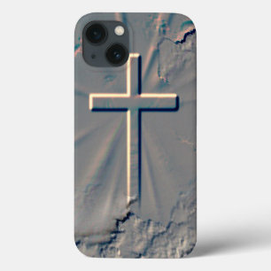 CROSS POPPING OUT FROM ROCK iPhone 13 CASE