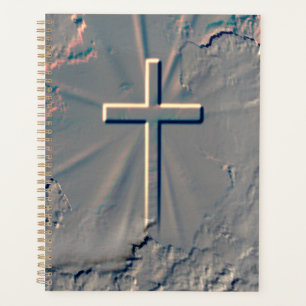 CROSS POPPING OUT FROM ROCK PLANNER