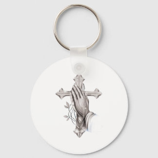 Cross Praying Key Ring