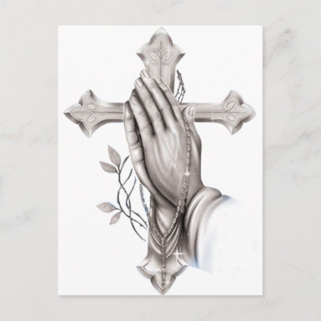 Cross Praying Postcard (Front)