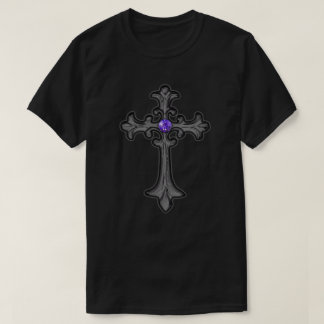 Cross Purple Gemstone T-Shirt