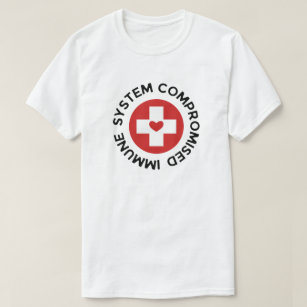 Cross Red Heart Compromised Immune System T-Shirt