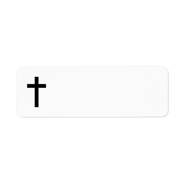 Cross Return Address Label (Front)