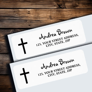 Cross Return Address Label