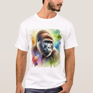 Cross River Gorilla 200724AREF119 - Watercolor T-Shirt