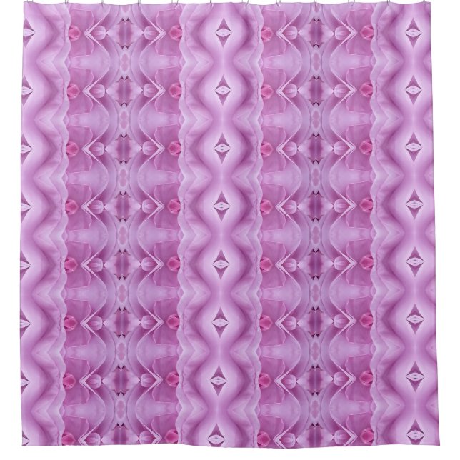 Cross Rose Ikat Shower Curtain (Front)