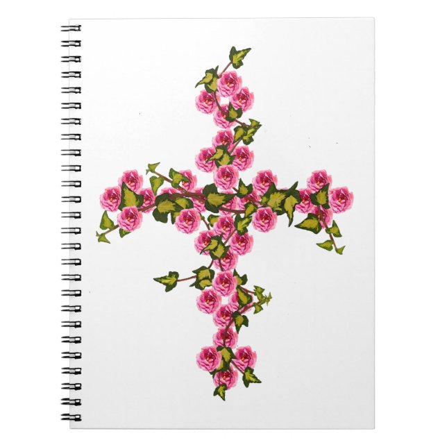 Cross roses and ivy notebook (Front)