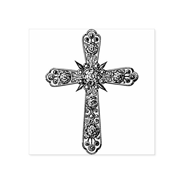 Cross  Rubber Art Stamp (Imprint)