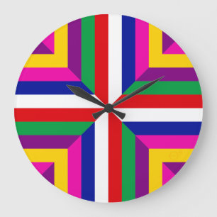 Cross-section of a Star – Red/White – Balanced Large Clock