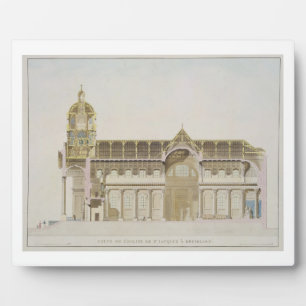 Cross Section of the Church of St. Jacques, Brusse Plaque