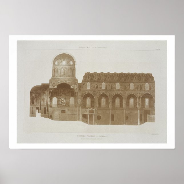 Cross-Section of the Palatine Chapel, Palermo, Sic Poster (Front)