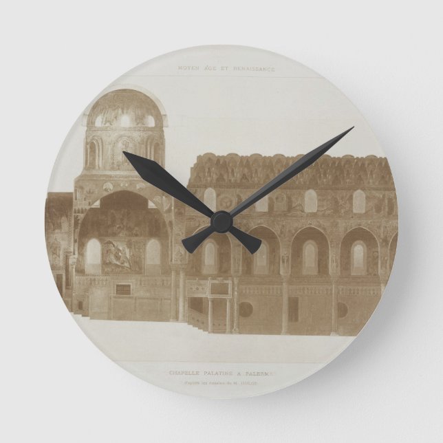 Cross-Section of the Palatine Chapel, Palermo, Sic Round Clock (Front)