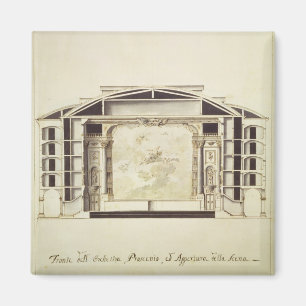 Cross section view of a theatre on the Grand Canal Magnet