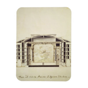 Cross section view of a theatre on the Grand Canal Magnet