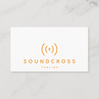 Cross & Sound logo business card template