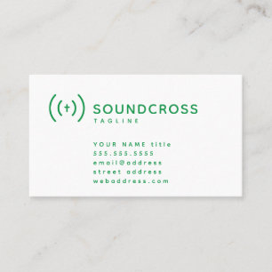 Cross & Sound logo business card template