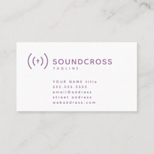 Cross & Sound logo business card template